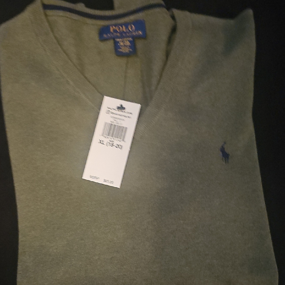 Polo by Ralph Lauren Green V-Neck Sweater